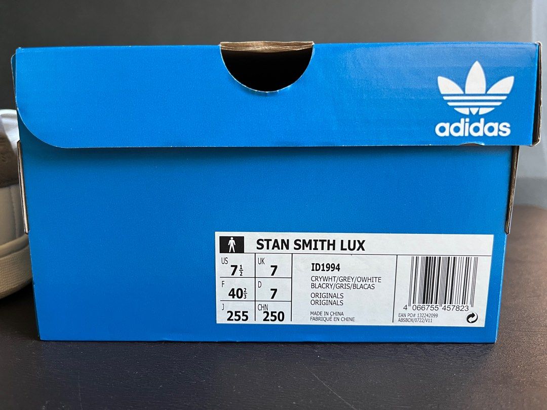 adidas Stan Smith Lux Crystal White Grey ID1994 
