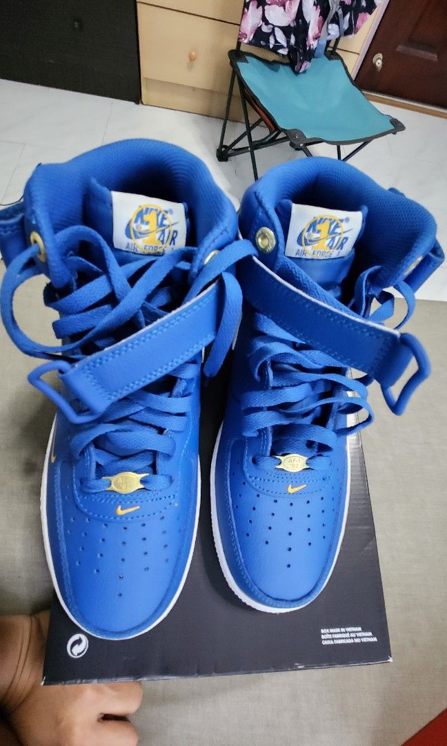 Nike air force shop 1 mid 7 blue