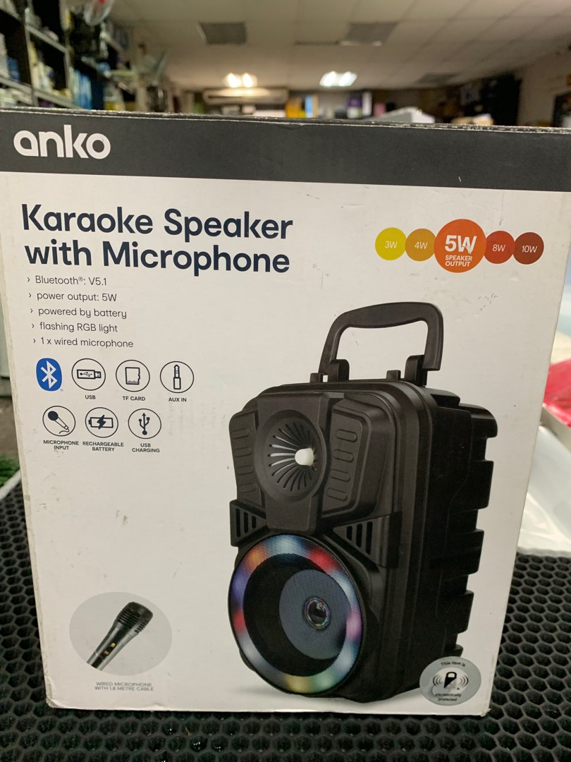Anko Karaoke Speaker, Audio, Portable Audio Accessories on Carousell