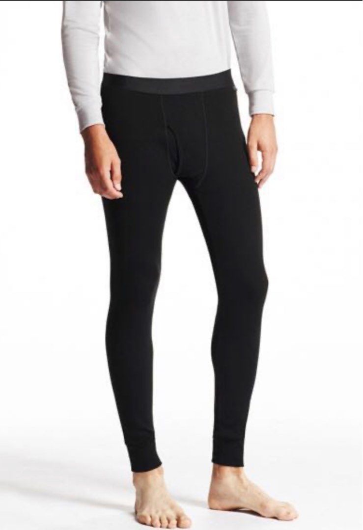 ANN3353: uniqlo heattech EXTRA WARM M To L size men tight/ uniqlo heattech  black cotton strechable tights, Men's Fashion, Bottoms, Sleep and  Loungewear on Carousell
