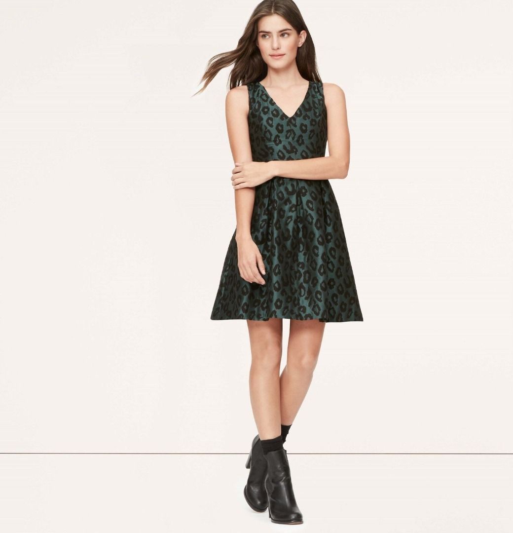 Ann taylor loft green dress online