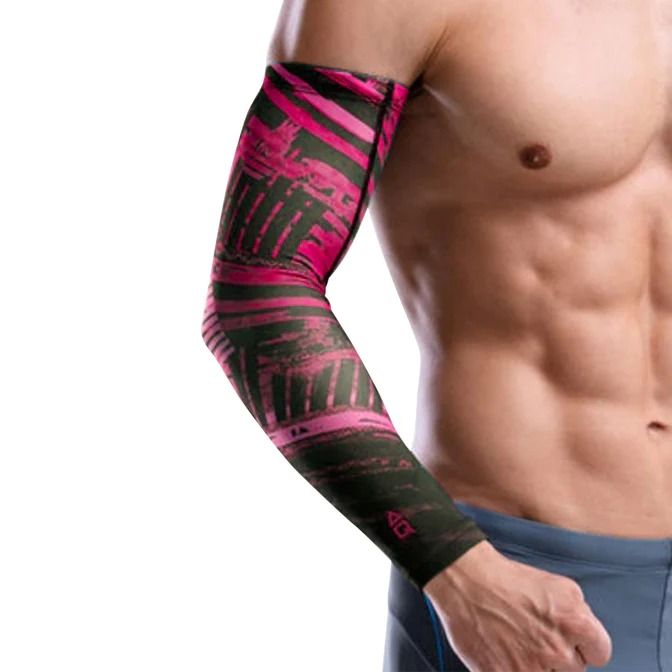 AQ SUPPORT COMPRESSION ARM SLEEVE - OLYMPIC VILLAGE UNITED (Category: Braces, Support & Protection) located in Quezon City. Submitted by olympicvillageecommerce (Listing ID 1242591096, Image 1). Description: PRODUCT DESCRIPTION: Color: CITYPINK Item Code: AQS-F28003 Unique curved shape fitting the calf muscle smoothly PowerFit in silver band provides better support High elasticity of Lycra fabric provides better comfort.