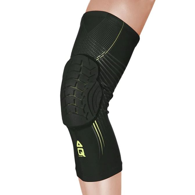 AQ SUPPORT SOLID SHIELD KNEE SLEEVE - OLYMPIC VILLAGE UNITED (Category: Braces, Support & Protection) located in Quezon City. Submitted by olympicvillageecommerce (Listing ID 1242593237, Image 1). Description: PRODUCT DESCRIPTION: Item code: AQS-B23511 Color: BLACK/YELLOW AQ Solid Shield Knee Support Features: High elasticity of Lycra fabric with tensile fabric, scaled pad and wear-resisitant mesh provides powerful cushion system Scaled pad with 