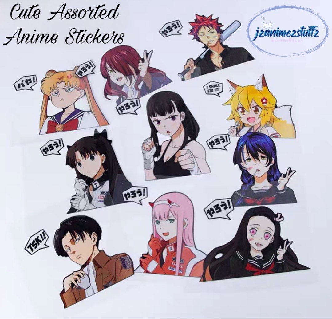 Assorted Anime Stickers for Car Windows [S26 - S35], Car Accessories ...