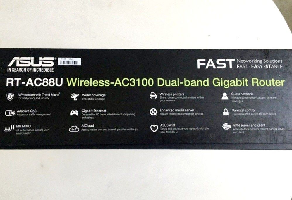 Asus RT-AC88U Gigabite Router, Computers & Tech, Parts & Accessories ...