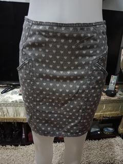 Authentic TOPSHOP Printed Gray Mini Skirt CODED  125149