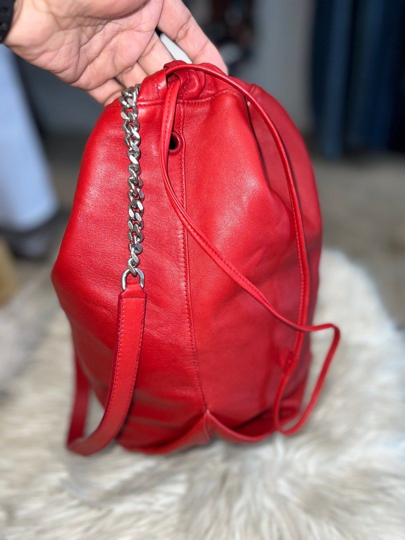 Saint Laurent Leather Teddy Bucket Bag, Saint Laurent Handbags
