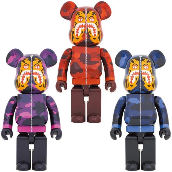 實體店］Bape Play Camo Tiger 猿人Bathing Ape Bearbrick 400%+100