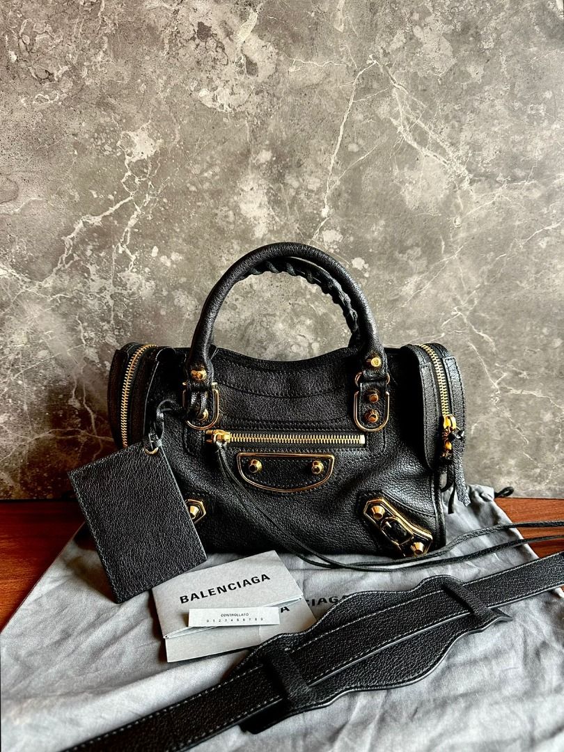 Balenciaga Mini City black ghw 2020 With db, controllato, card