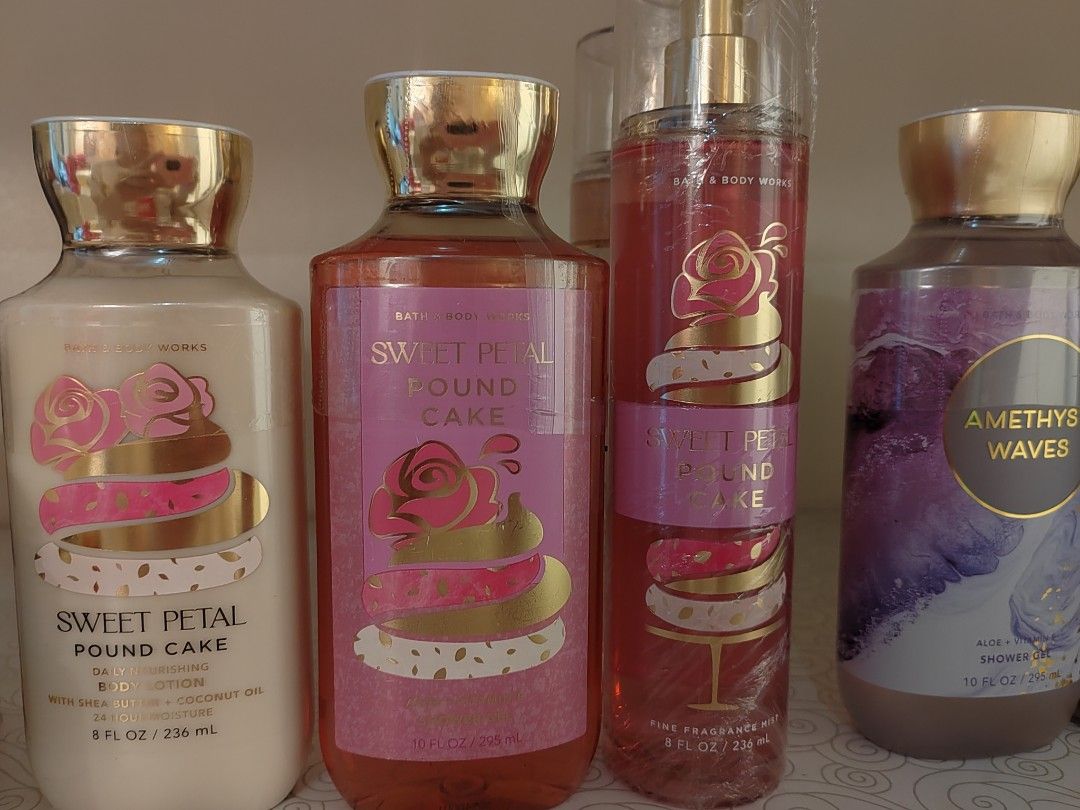 Bath and Body Set Sweet Petal Pound Cake, Beauty & Personal Care, Bath