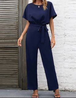 Batwing Belted Jumpsuit