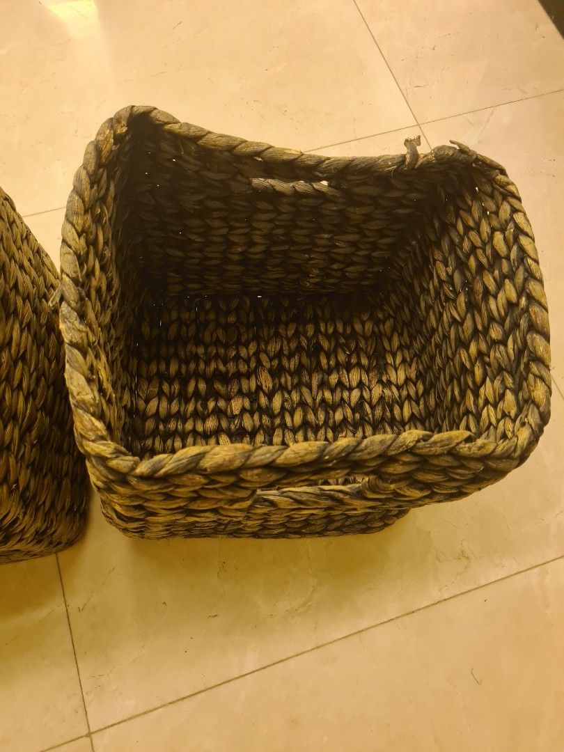 Beautiful nesting jute baskets, Furniture & Home Living, Home Decor