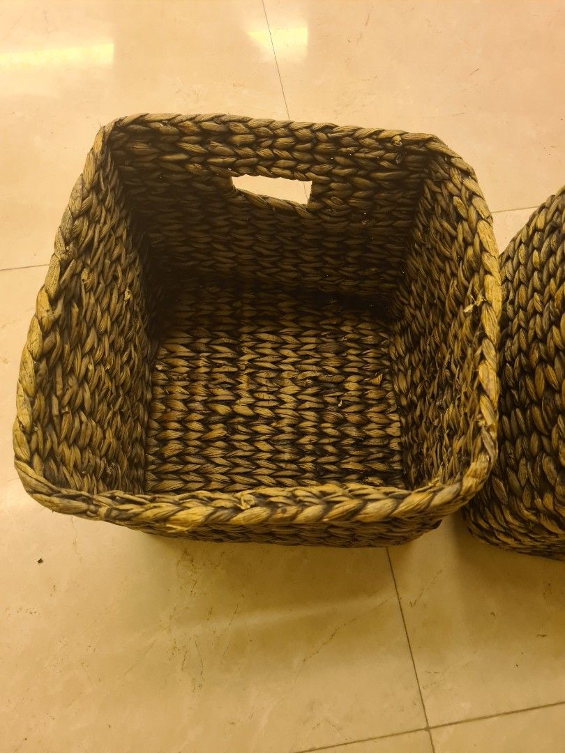 Beautiful nesting jute baskets, Furniture & Home Living, Home Decor