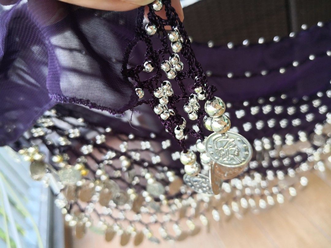 Women's Dance Belt Black Chiffon Belly Dancing Hip Scarf | Costume ...