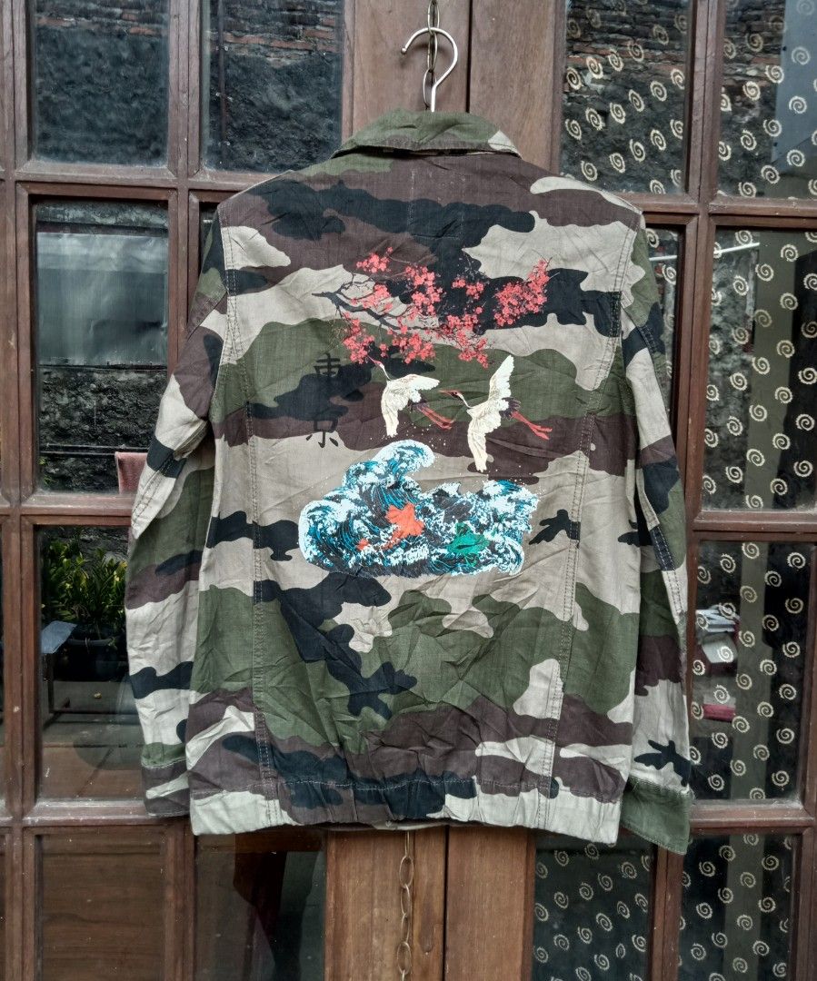 Bershka Parka Loreng Cewek US Army Camoflage CAMO, Fesyen Wanita ...