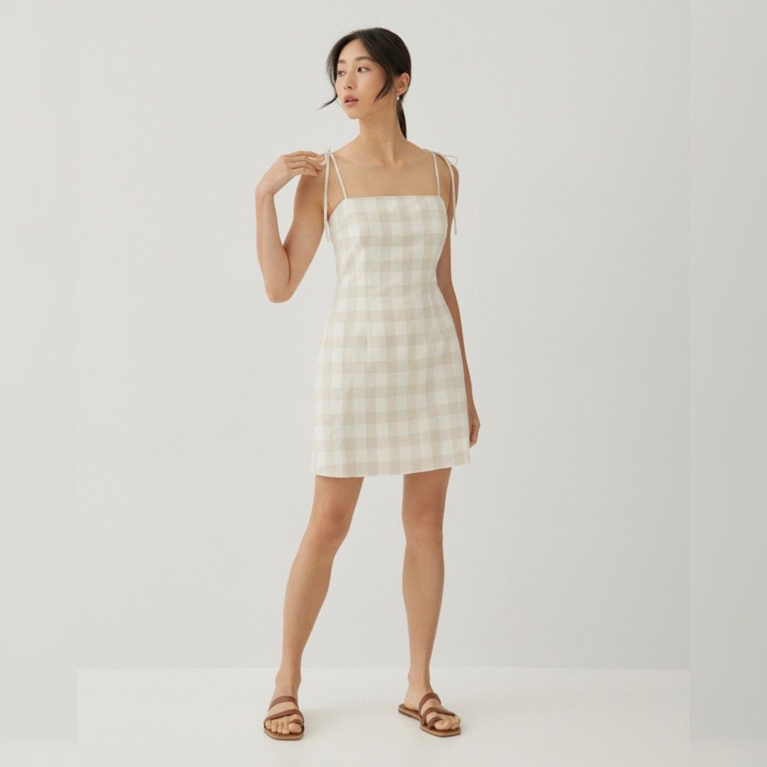Gingham a line new arrivals dress