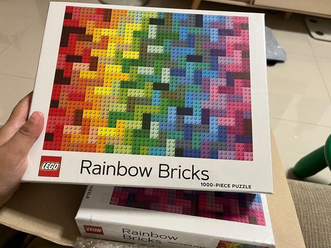 BNIB Authentic Lego Rainbow Bricks Blocks 1000 Piece Jigsaw Puzzle Gift by  Chronicle Books Official License