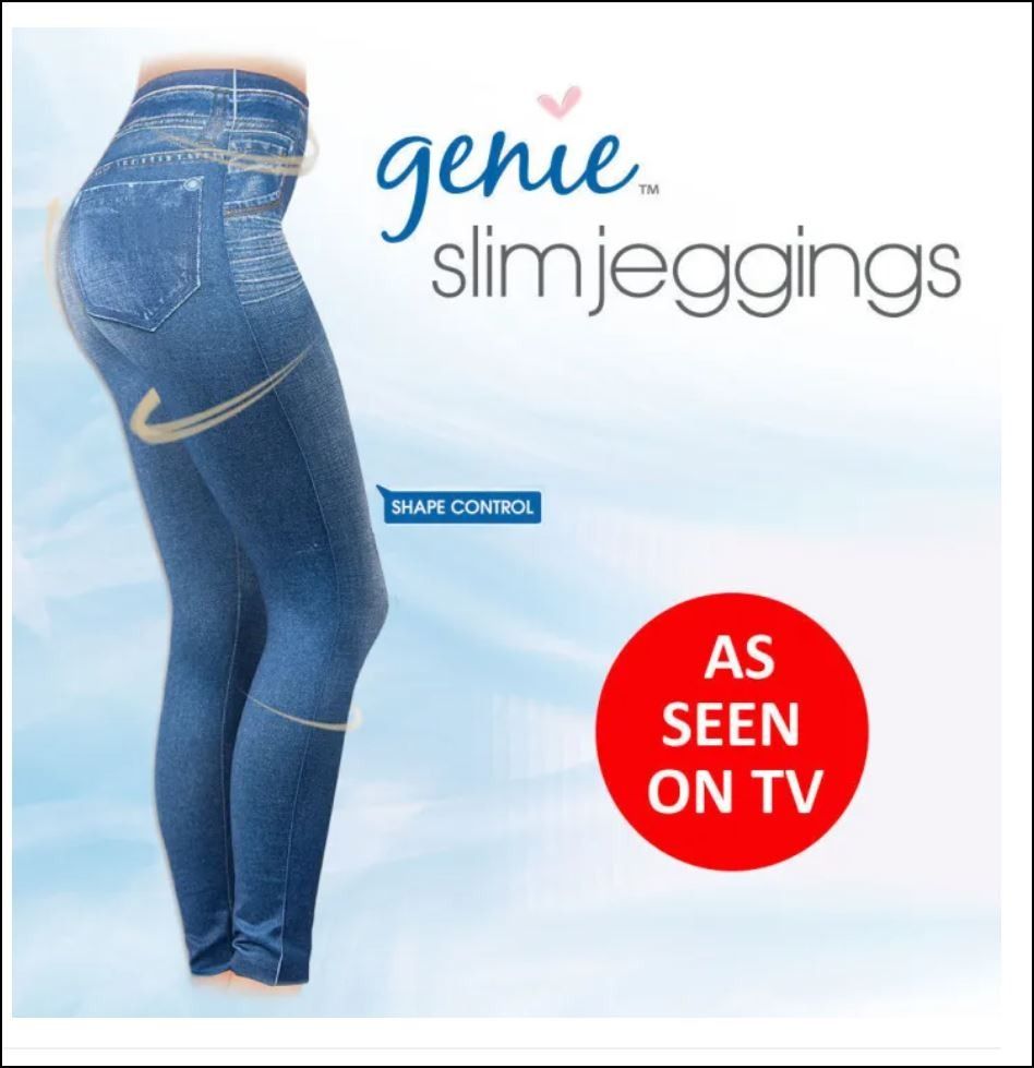 Genie Women's Slim Jeggings Ultra Plush Lining Blue, Size 2X