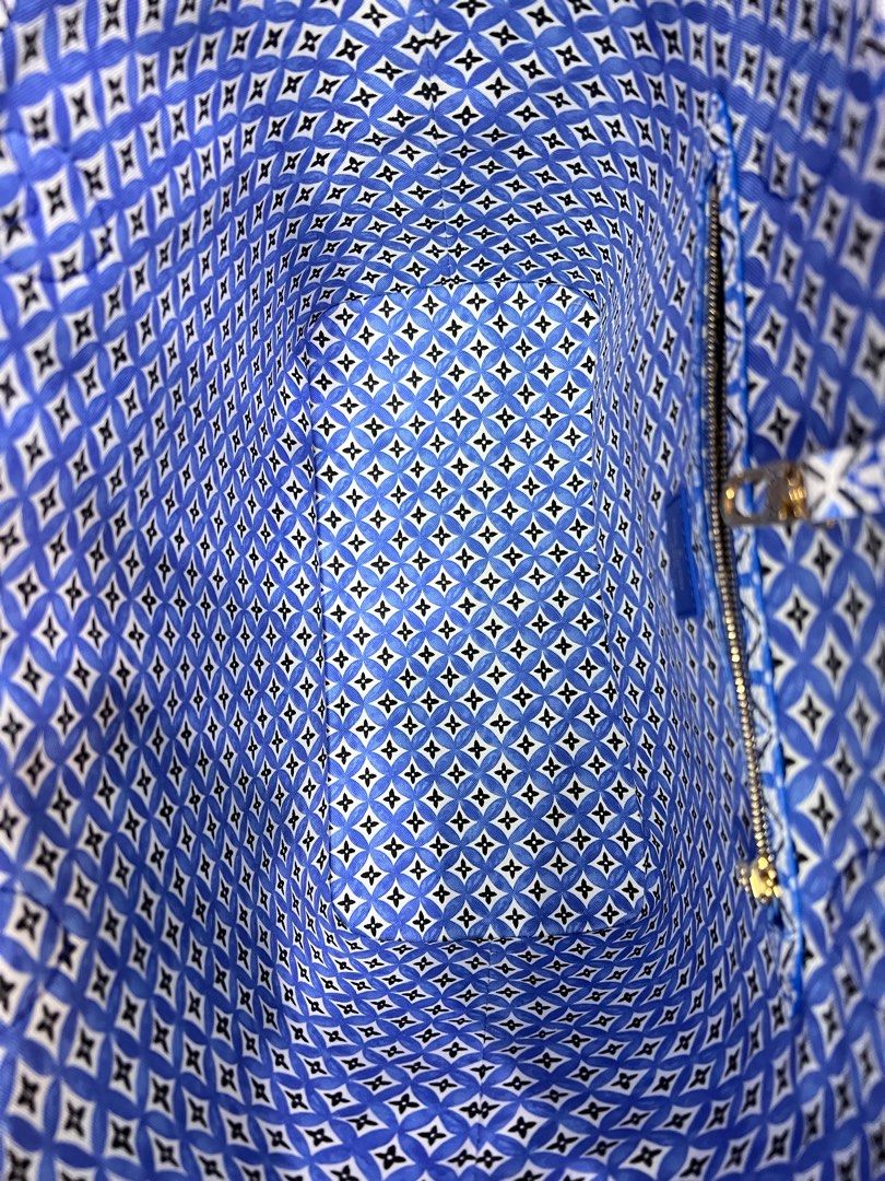 Louis Vuitton Limited Monogram Blue By the Pool Neverfull Pochette Wristlet  21lk