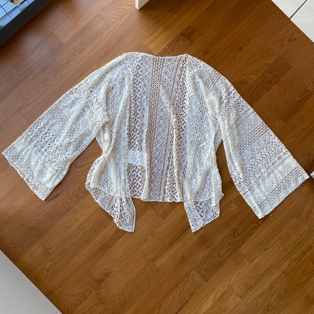 White lace kimono clearance cardigan