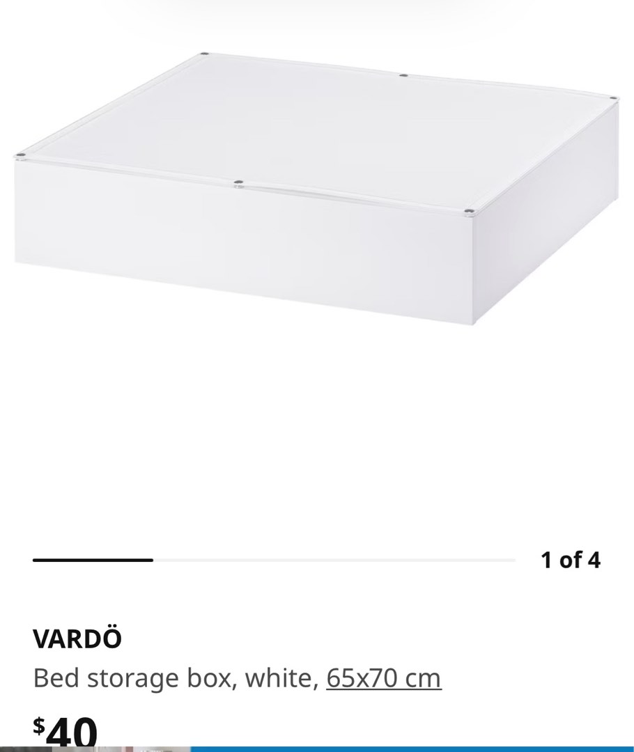 Vardo bed storage box deals