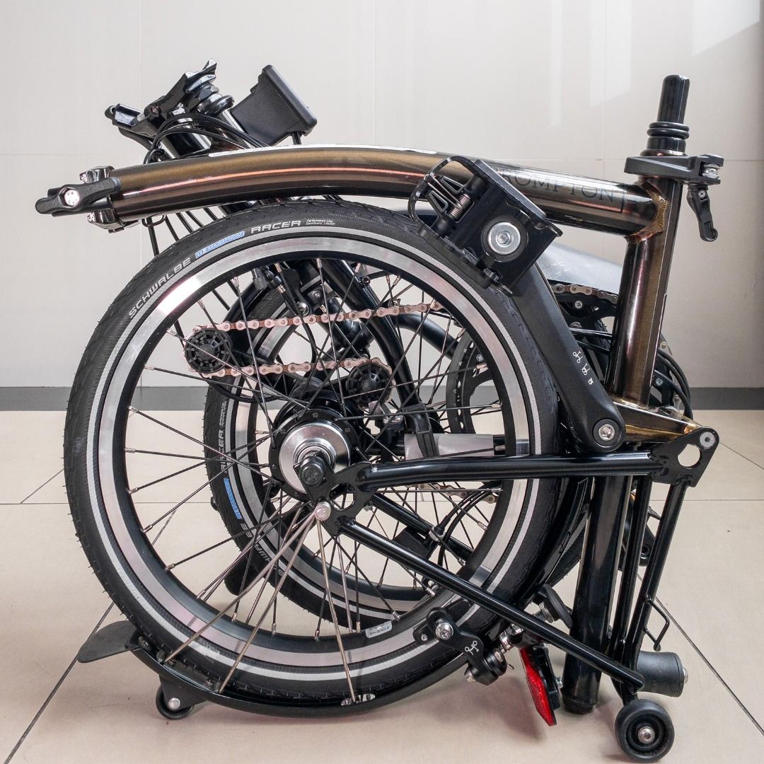 Brompton Black Edition S6l Raw Lacquer Brompton M6L Folding Bike