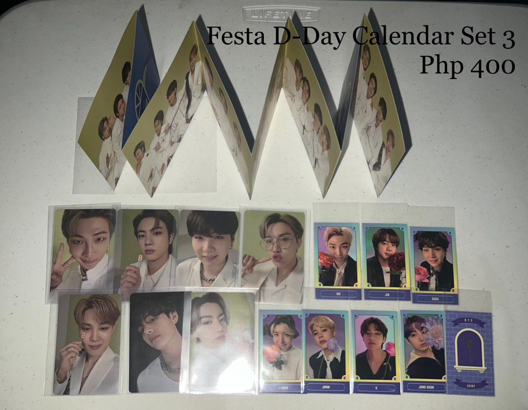 BTS Festa D Day Calendar Set 3 on Carousell