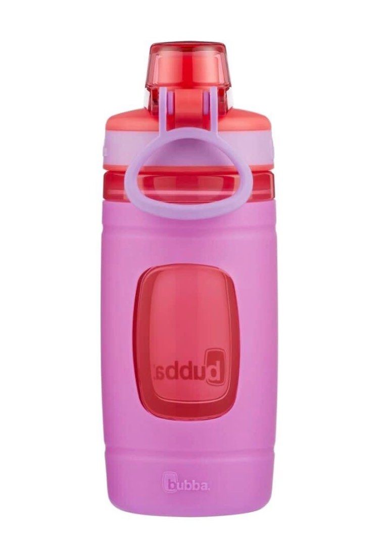 Bubba Flo Kids Water Bottle with Silicone Sleeve, 16 oz, Aqua