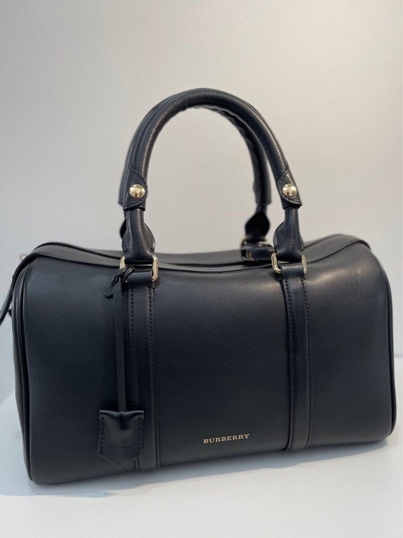 Burberry black bowling bag deals