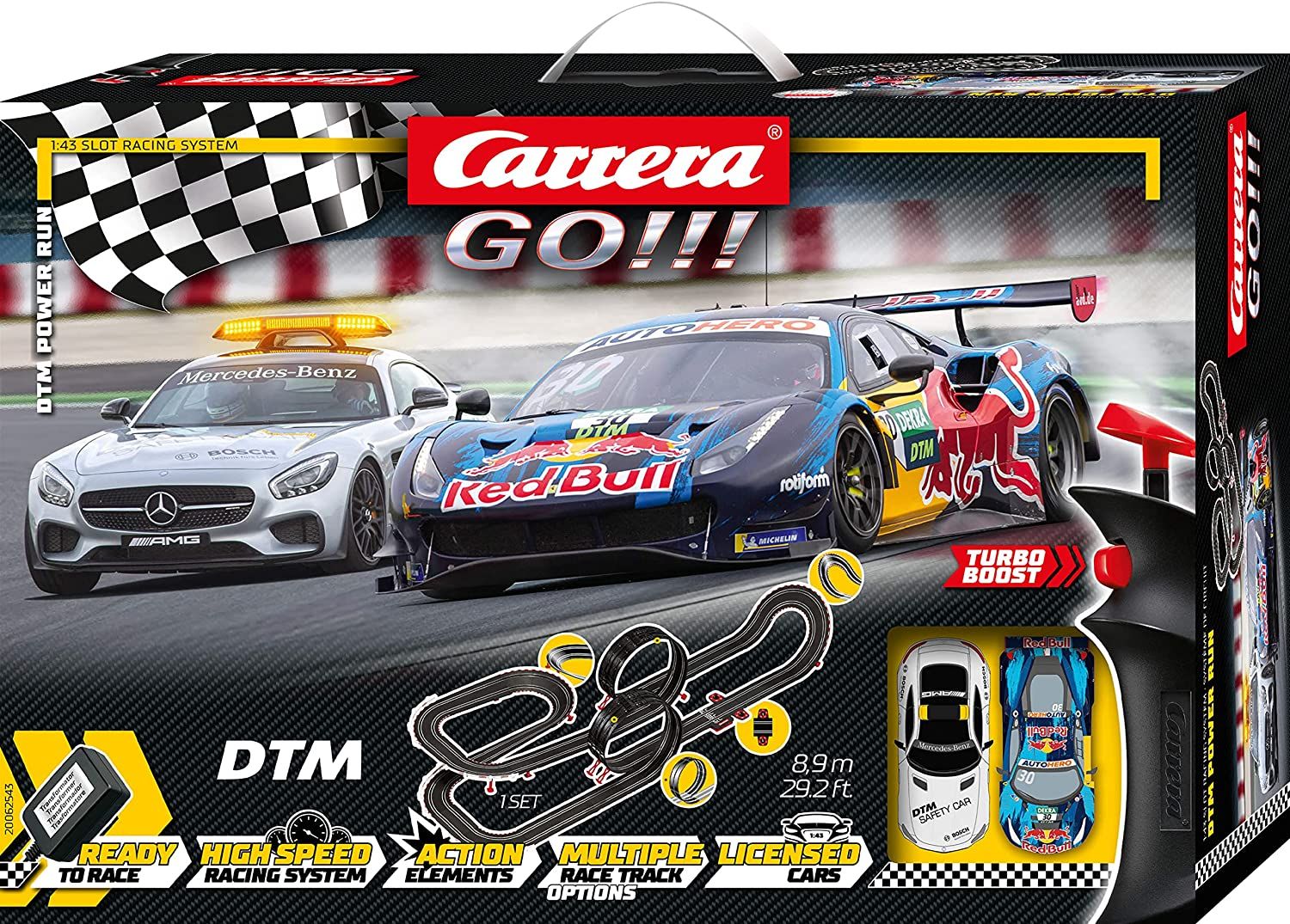  Carrera GO!!! Electric Powered Slot Car Racing Kids Toy Race  Track Set 1:43 Scale, Mario Kart : Toys & Games