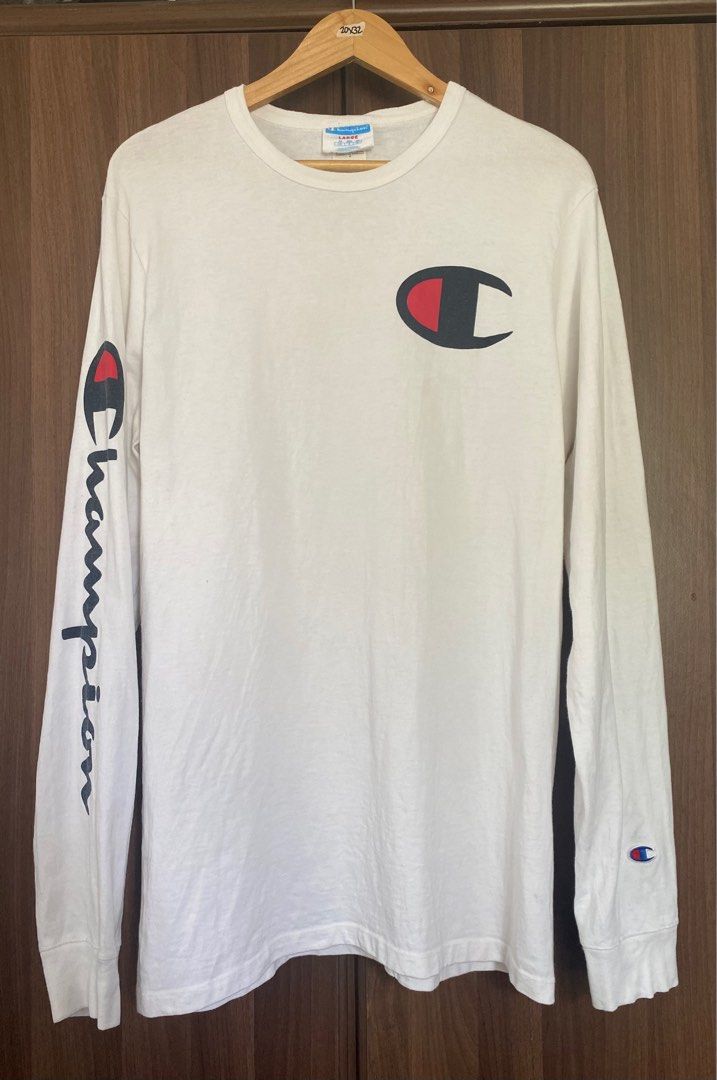 Champion big c long sleeve t-shirt deals