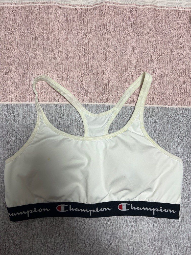 Champion Sports Bra (white), Women's Fashion, Activewear on Carousell