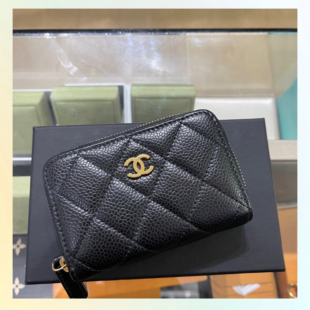 Chanel Zip card holder, Luxury, Bags & Wallets on Carousell