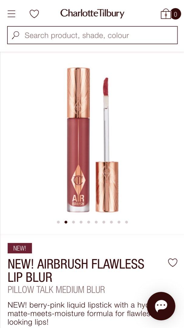 Charlotte Tilbury Airbrush Flawless Lip Blur - Pillow Talk Medium Blur