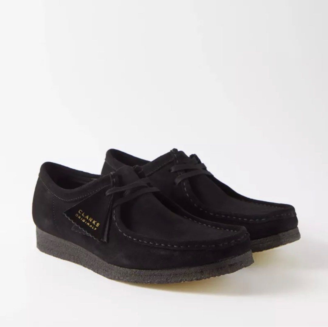 CLARKS Originals / Wallabee Black Suede Boots Us 8, 他的時尚, 鞋類