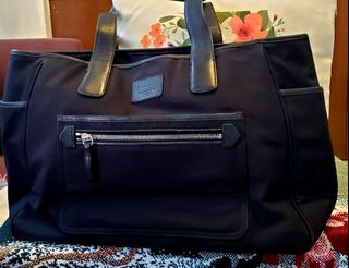 COACH Signature Hudson Commuter Messenger, Black Laptop,Diaper Bag  LeatherTrim