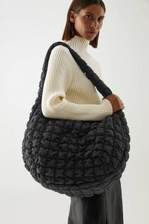 COS Oversized Quilted Bag in Black