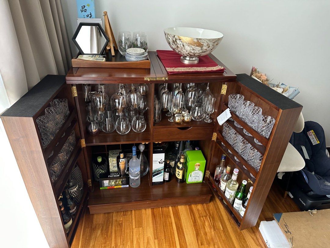 Crate and Barrel Maxine Bar Cabinet