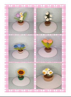 Crochet flower pots