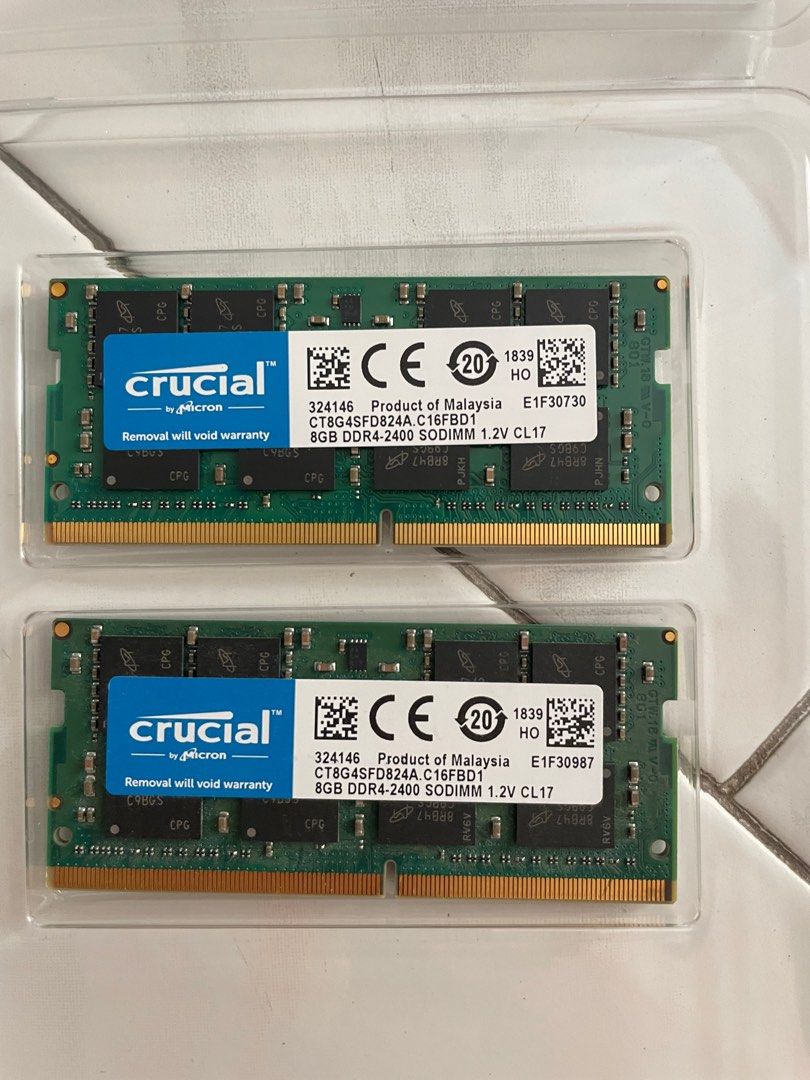 Crucial 8gb ddr4 sodimm x2 Computers Tech Laptops Notebooks