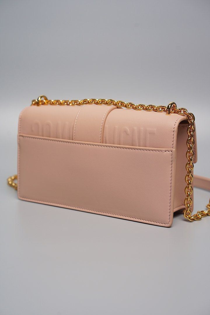 30 Montaigne East-West Bag with Chain Pink Calfskin