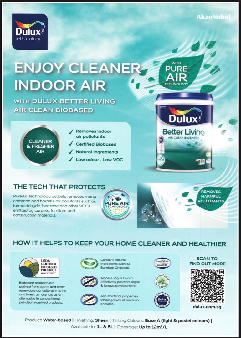 Dulux Better Living Air Clean Biobased * Special Offer *, Everything