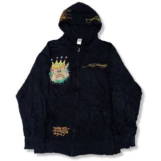 Ed Hardy - Distress Sleeve Hoody