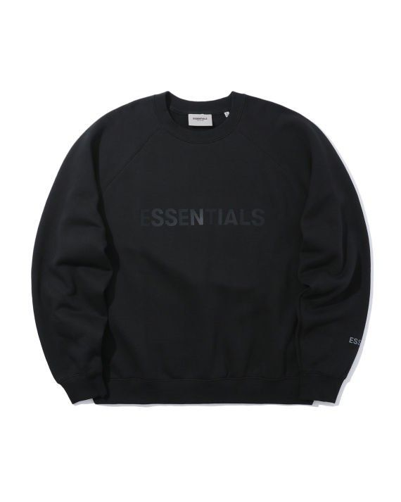 ESSENTIALS Pullover crewneck sweatshirt BLACK XS UNISEX