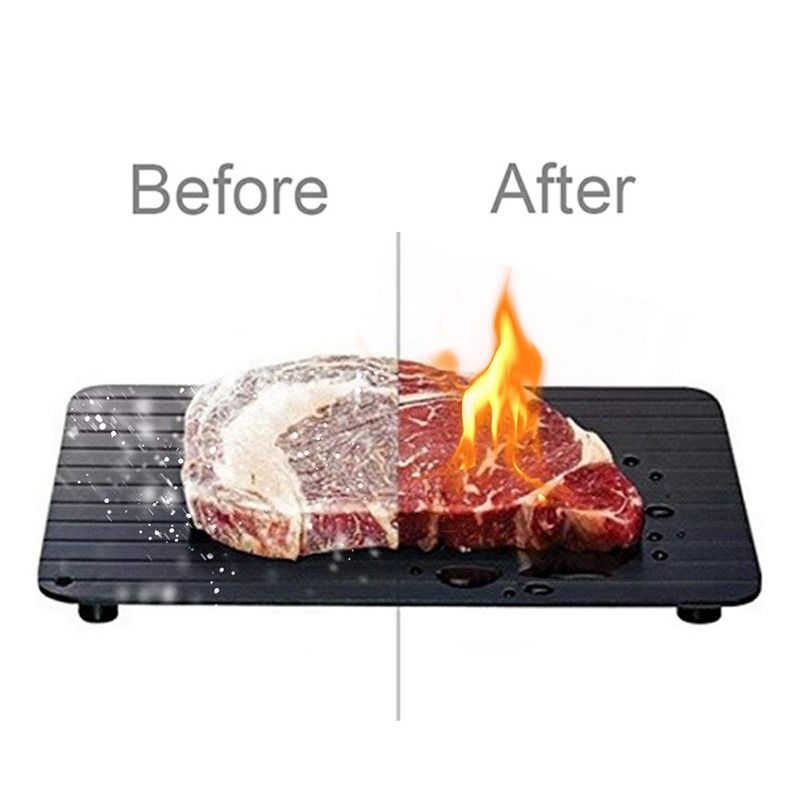 Fast Defrost Tray for Meat & Frozen Food (Category: Cookware & Accessories) located in Singapore. Submitted by handycorner (Listing ID 1242576586, Image 7). Description: Brand new, ready stocks Fast defrosting of your meat, fish and any other frozen food No electricity required! 23 x 16.5 x 0.2 cm Meetups at 365A Sembawang Crescent / MRT or top up for postage +$2 (singpost trackable letterbox delivery)..