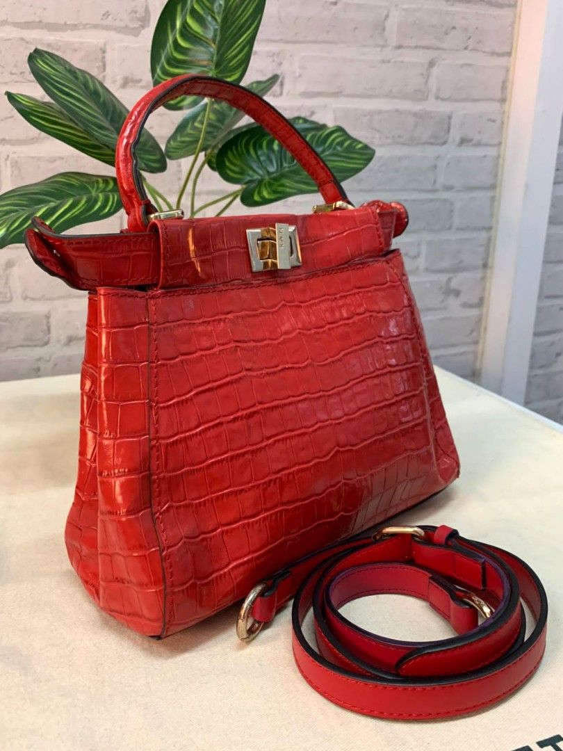 Fendi red sales crossbody bag