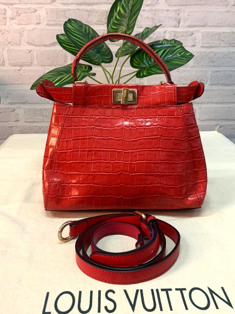 Fendi red sales crossbody bag