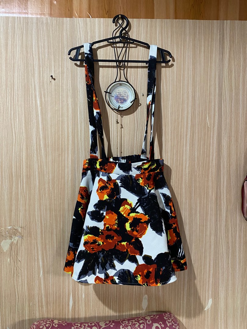 Floral Jumper Skirt Women s Fashion Bottoms Skirts on Carousell