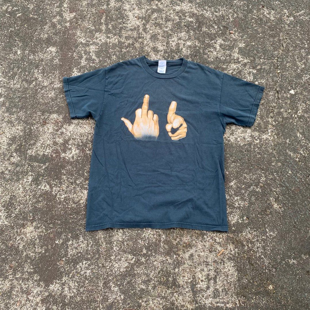 00s Y2K FUCK YOU FINGER TEE ASAP ROCKY着用 - Tシャツ/カットソー 
