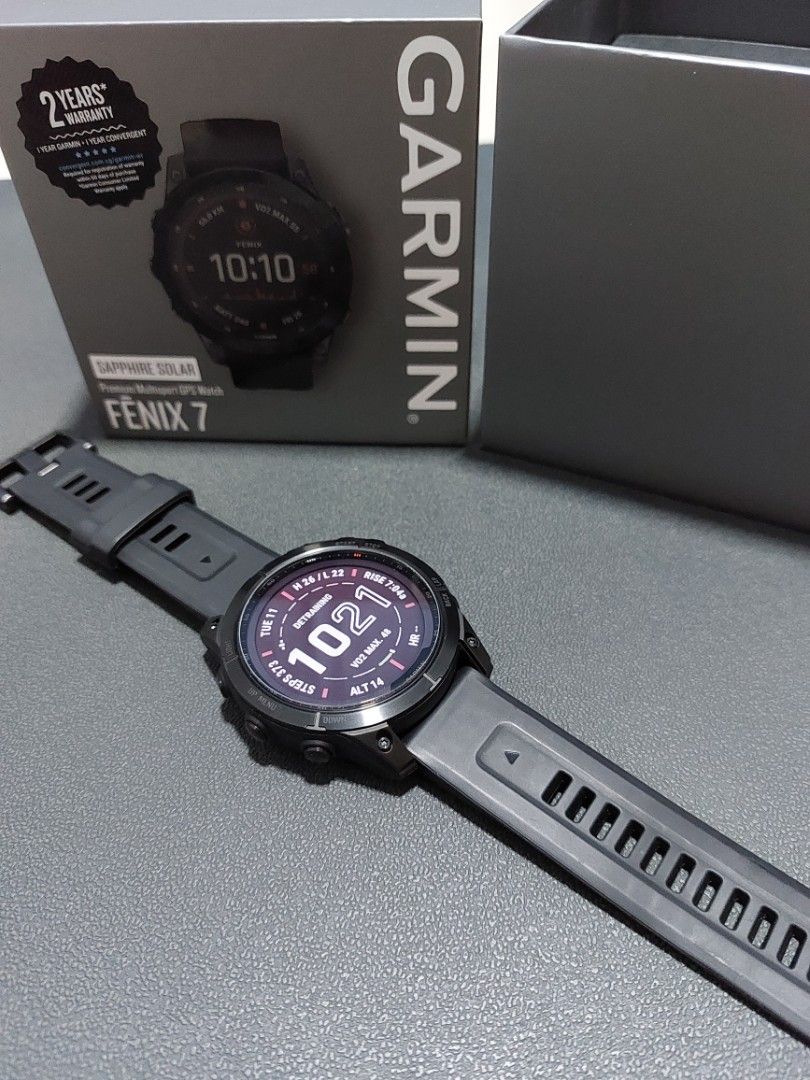 Garmin Fenix 7 Sapphire Solar Black DLC Titanium (2025 Warranty